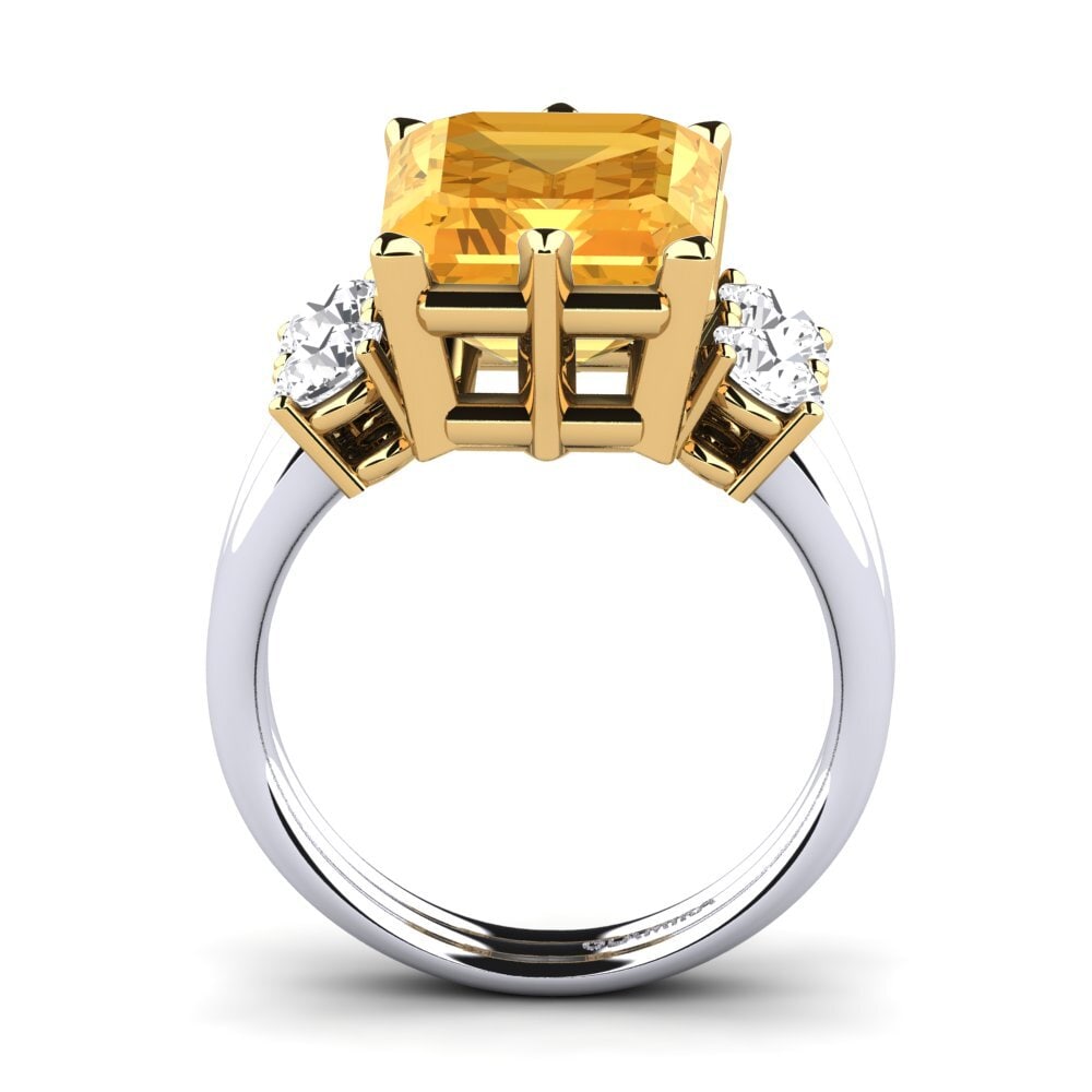 18k Oro Blanco / Amarillo Anillo Jensine