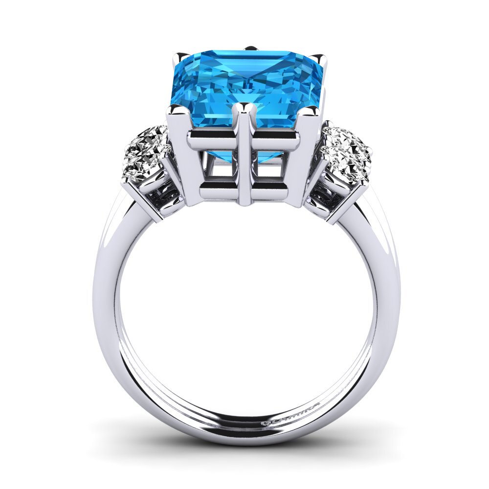 Topacio azul Anillo Jensine
