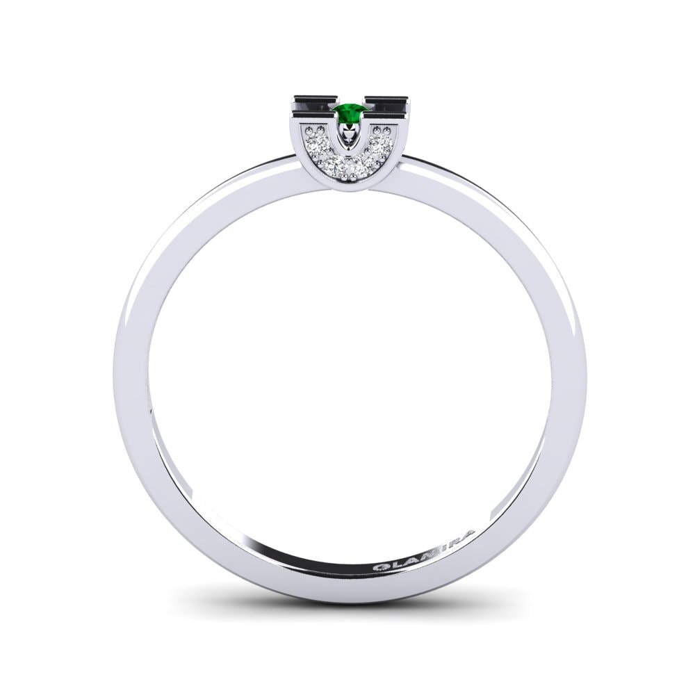 Green Zirconia Engagement Ring Jerome