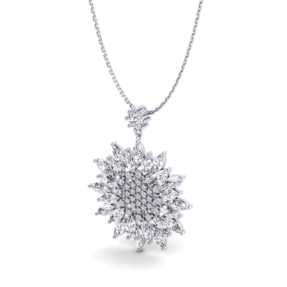 Buy 0.25 Carat Round cut 9ct White Gold Diamond Women's Pendant Jerrad ...