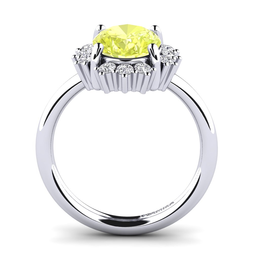 Lemon Quartz Engagement Ring Jeslanie
