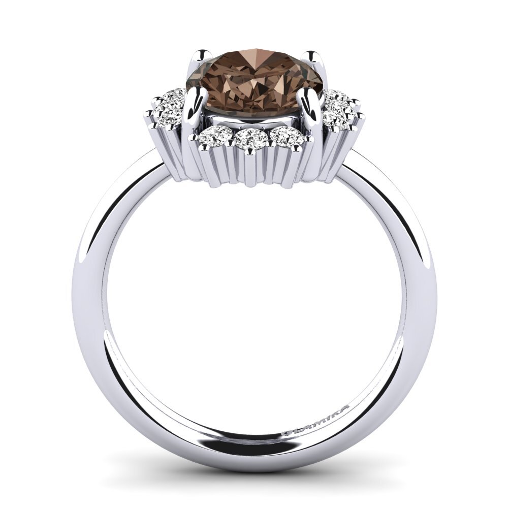 Smoky Quartz Engagement Ring Jeslanie