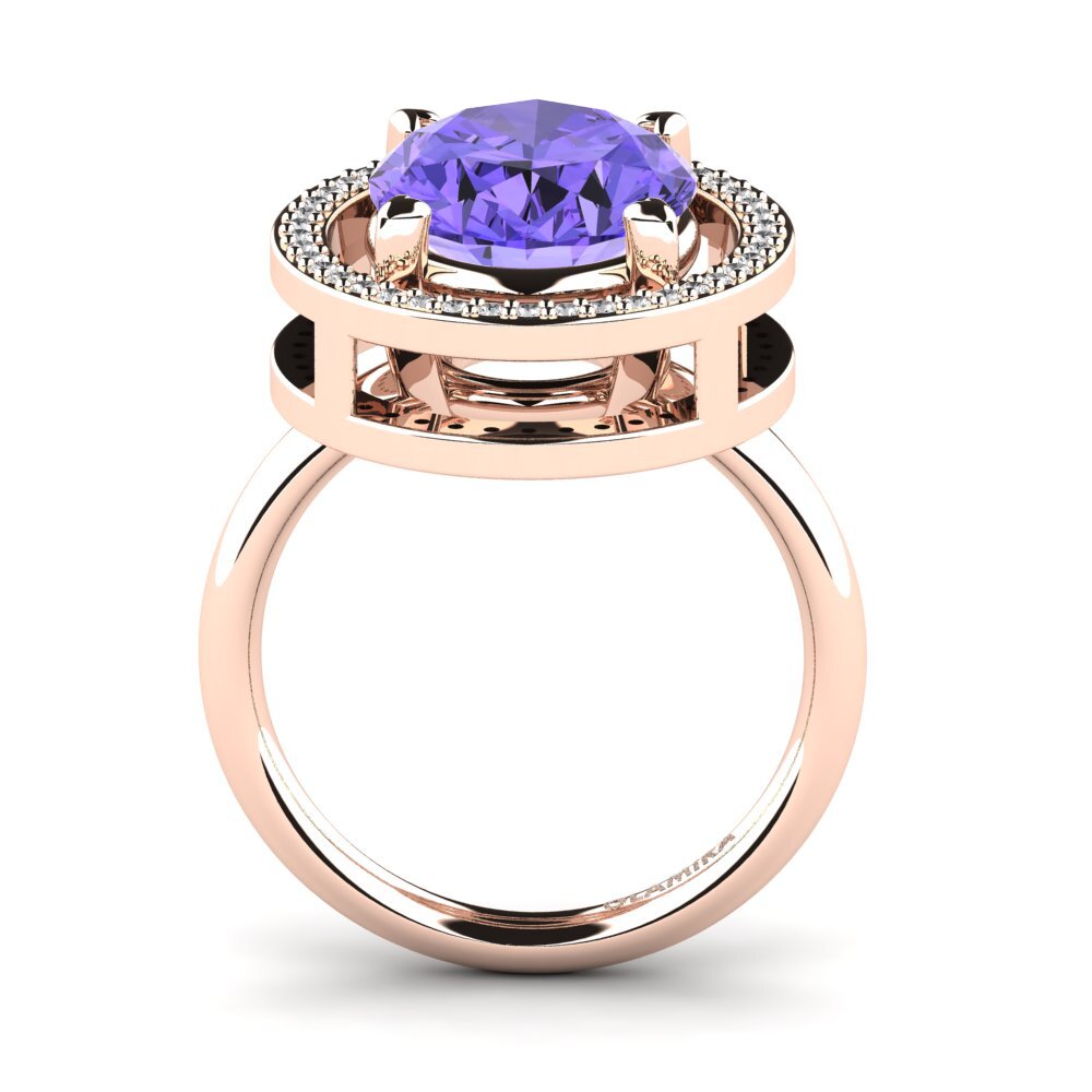 18k Oro Rosa Anillo Jhamilet