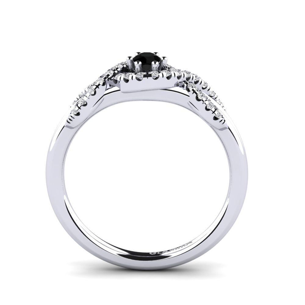 Black Diamond Engagement Ring Jilessa 0.1 crt