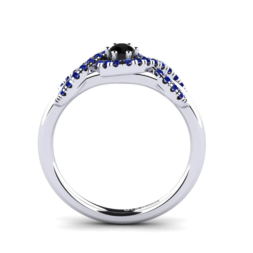 Black Diamond Engagement Ring Jilessa 0.1 crt