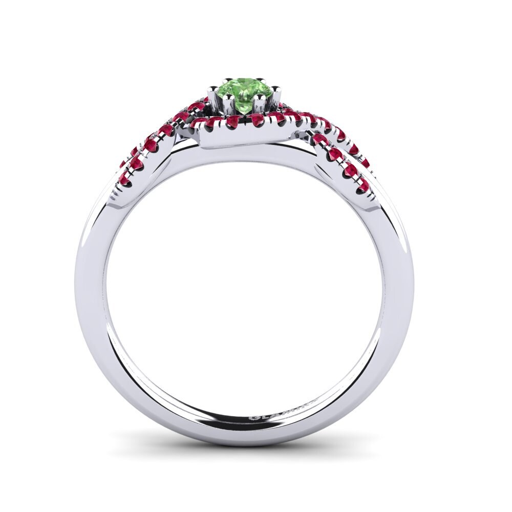 Green Diamond Engagement Ring Jilessa 0.16 crt