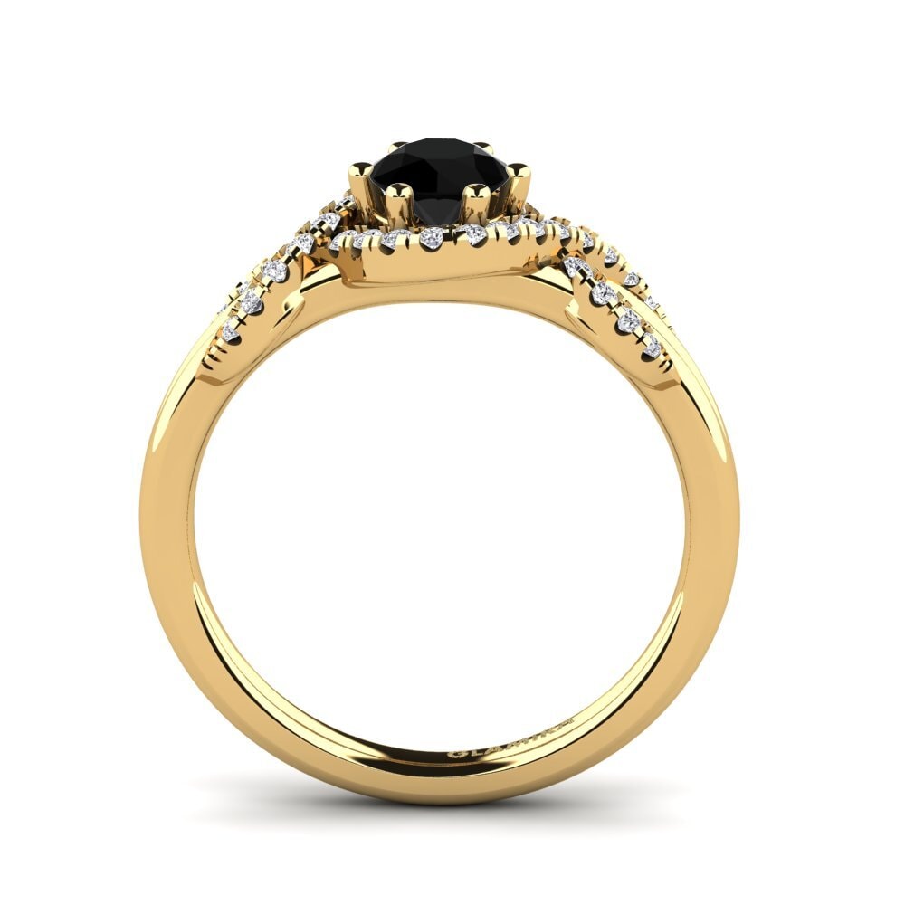 Black Diamond Engagement Ring Jilessa 0.5 crt