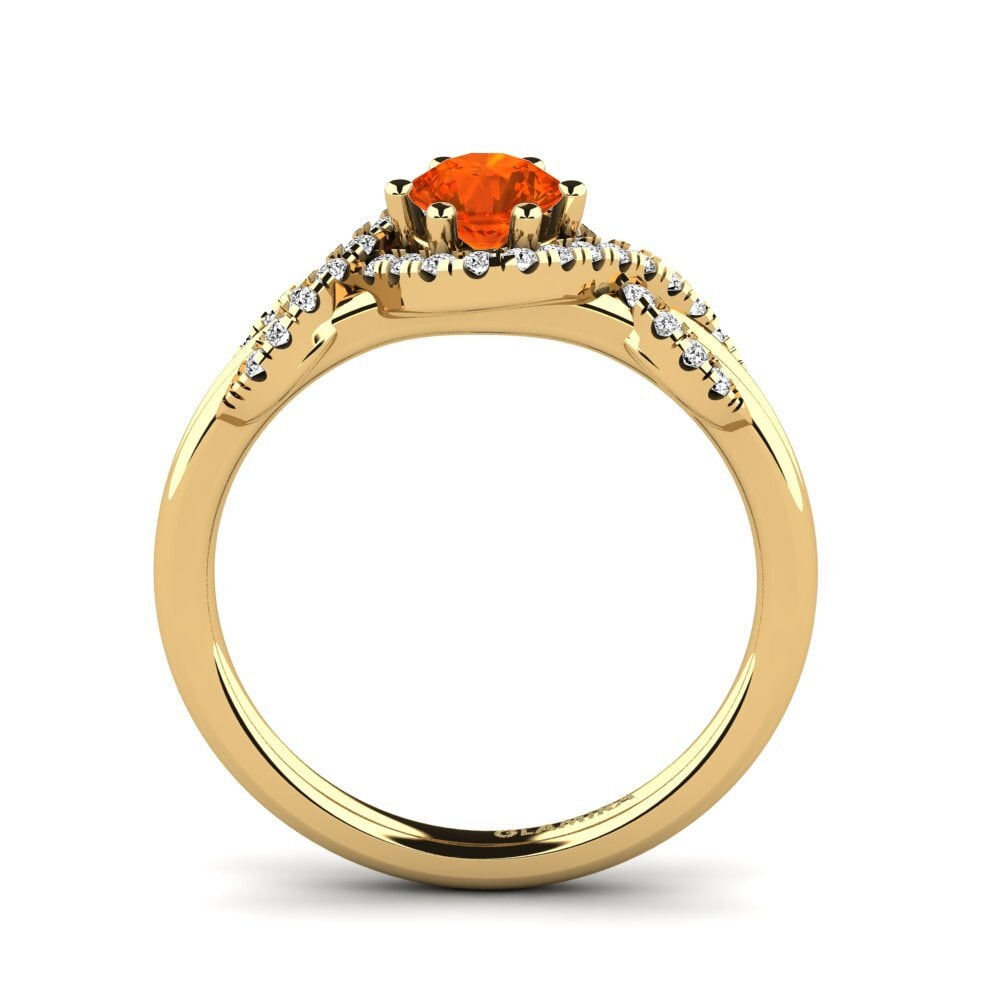 Ópalo Fuego Anillo de compromiso Jilessa 0.5 crt