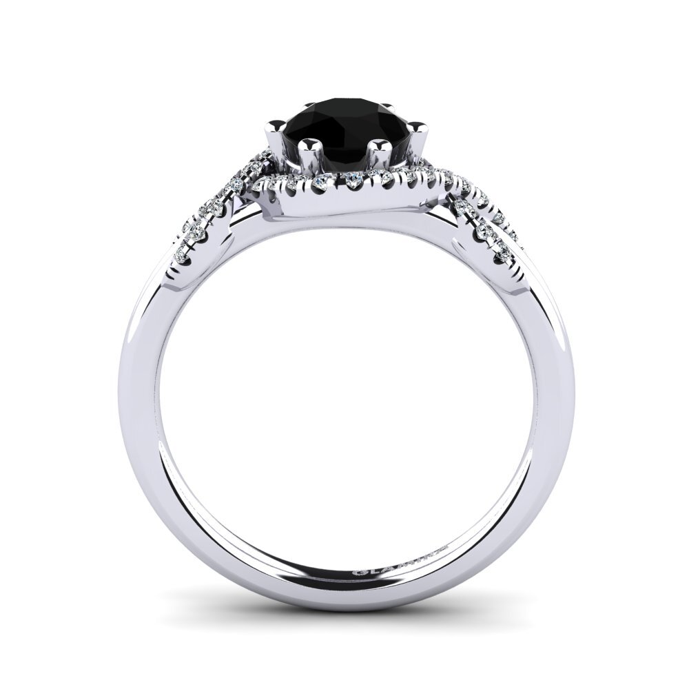 Black Diamond Engagement Ring Jilessa 0.8 crt