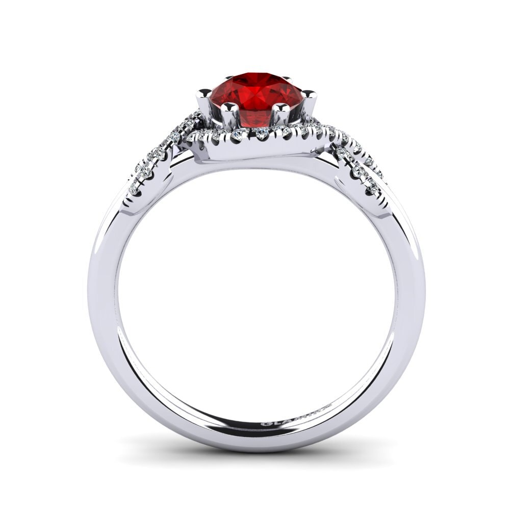 Ruby (Lab Created) Engagement Ring Jilessa 0.8 crt