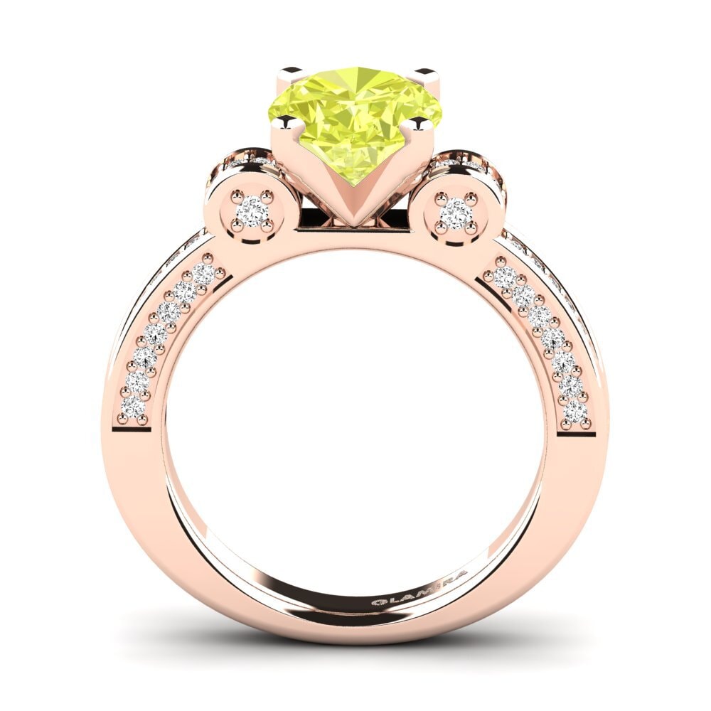 Lemon Quartz Engagement Ring Jimalee