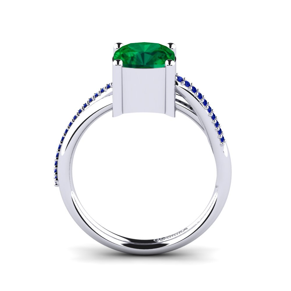 Emerald (Lab Created) Engagement Ring Jimena