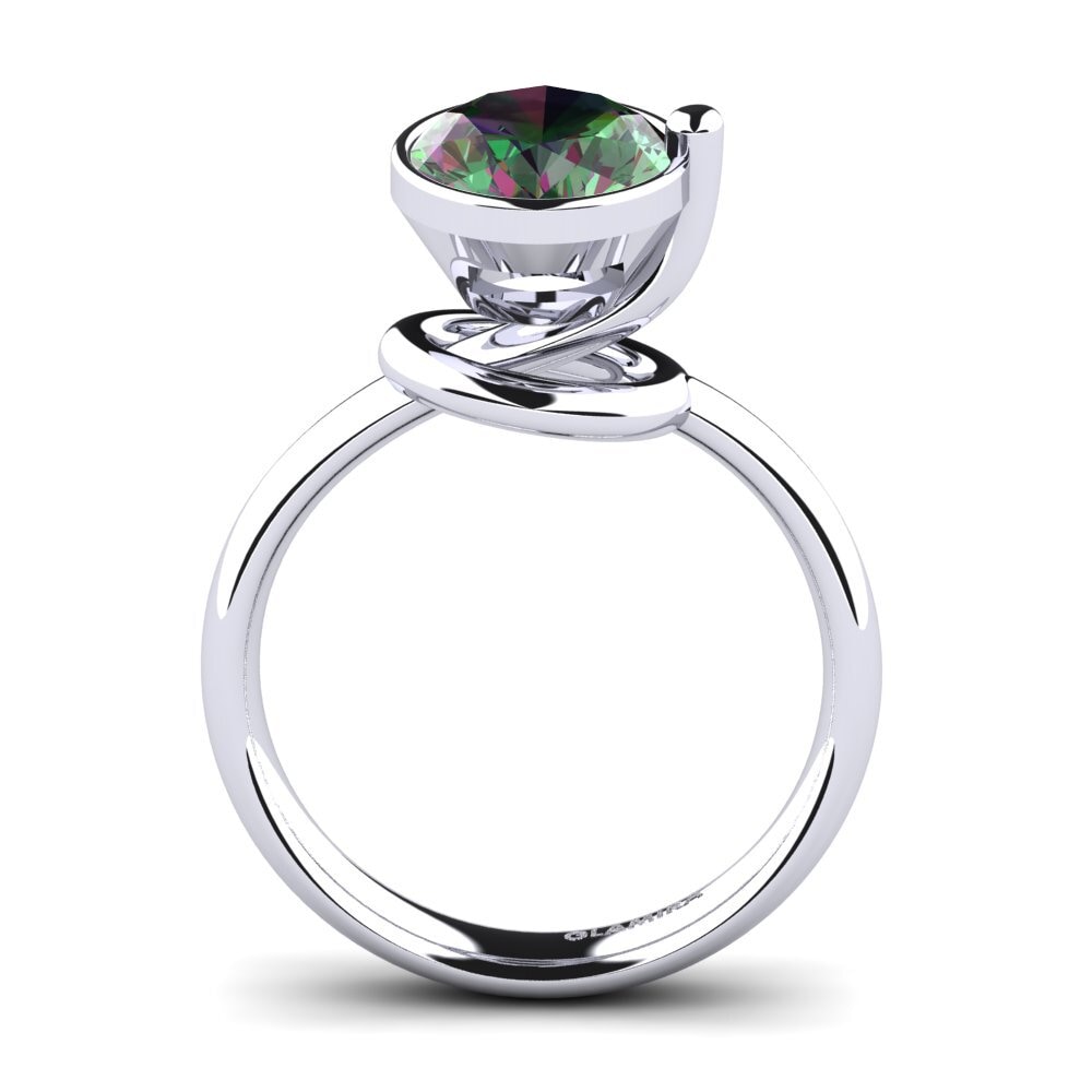 Topacio Místico Anillo de compromiso Jindara