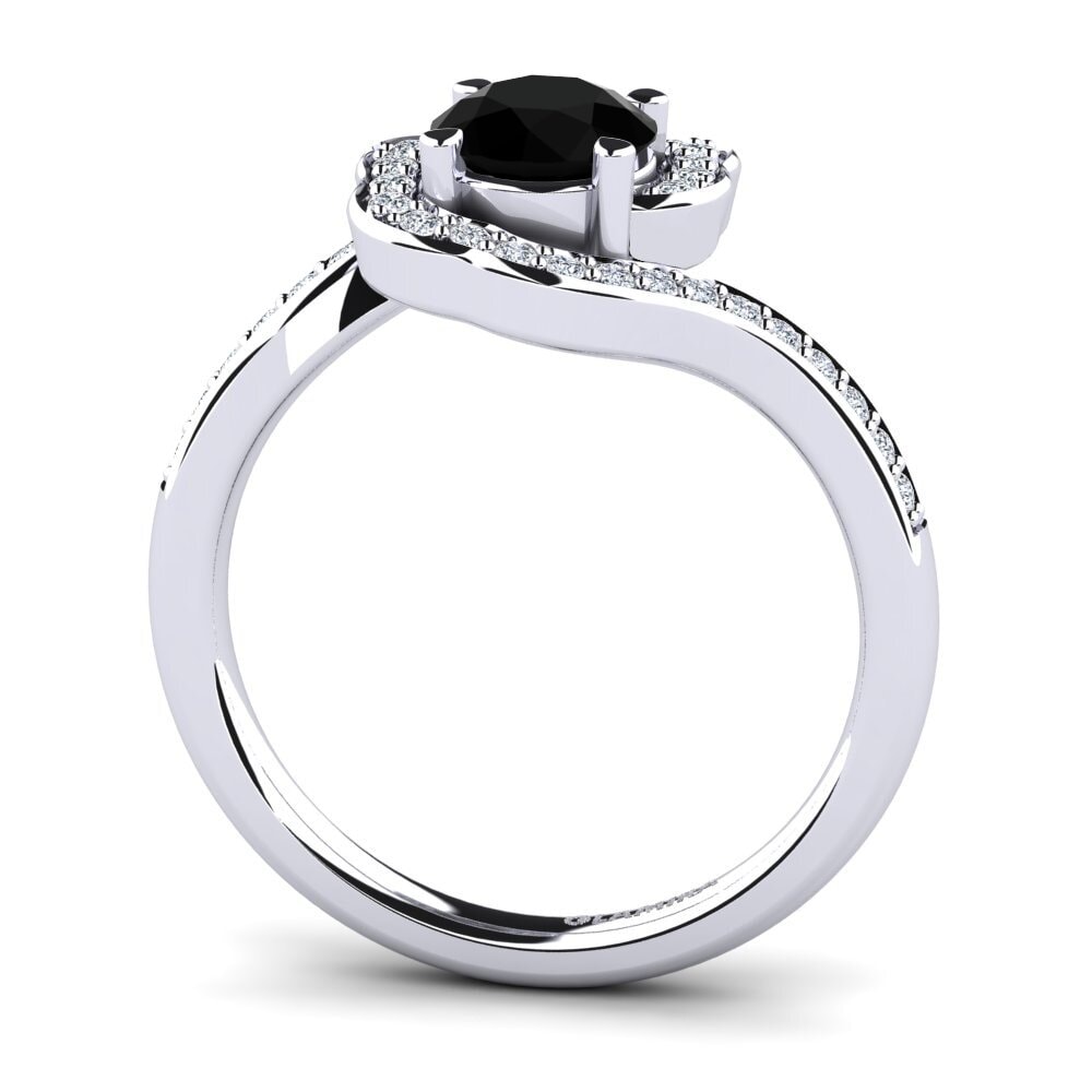 Black Onyx Engagement Ring Jocelyn 0.8 crt