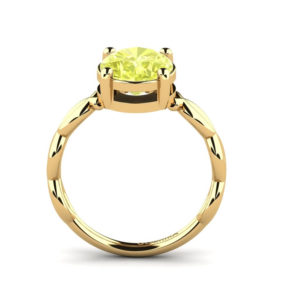 14ct Yellow Gold Lemon Quartz Engagement Ring Johnika