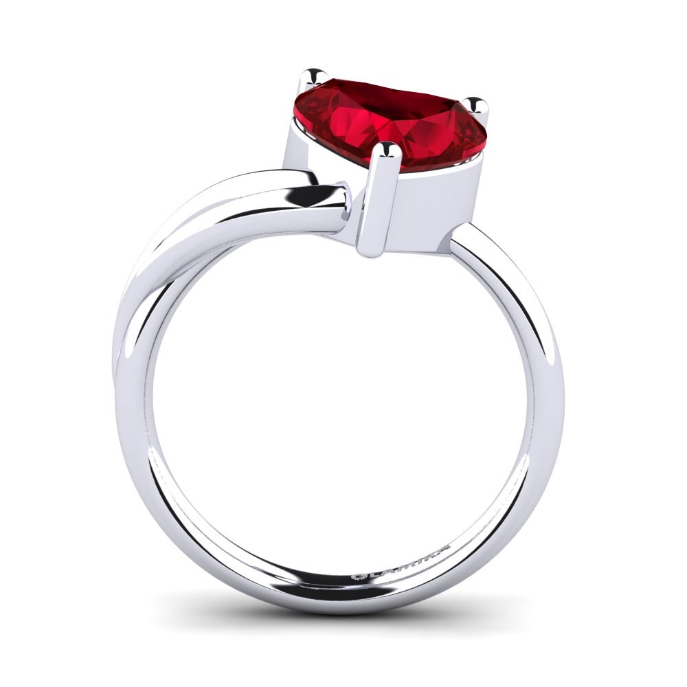 Red Zirconia Engagement Ring Jolene