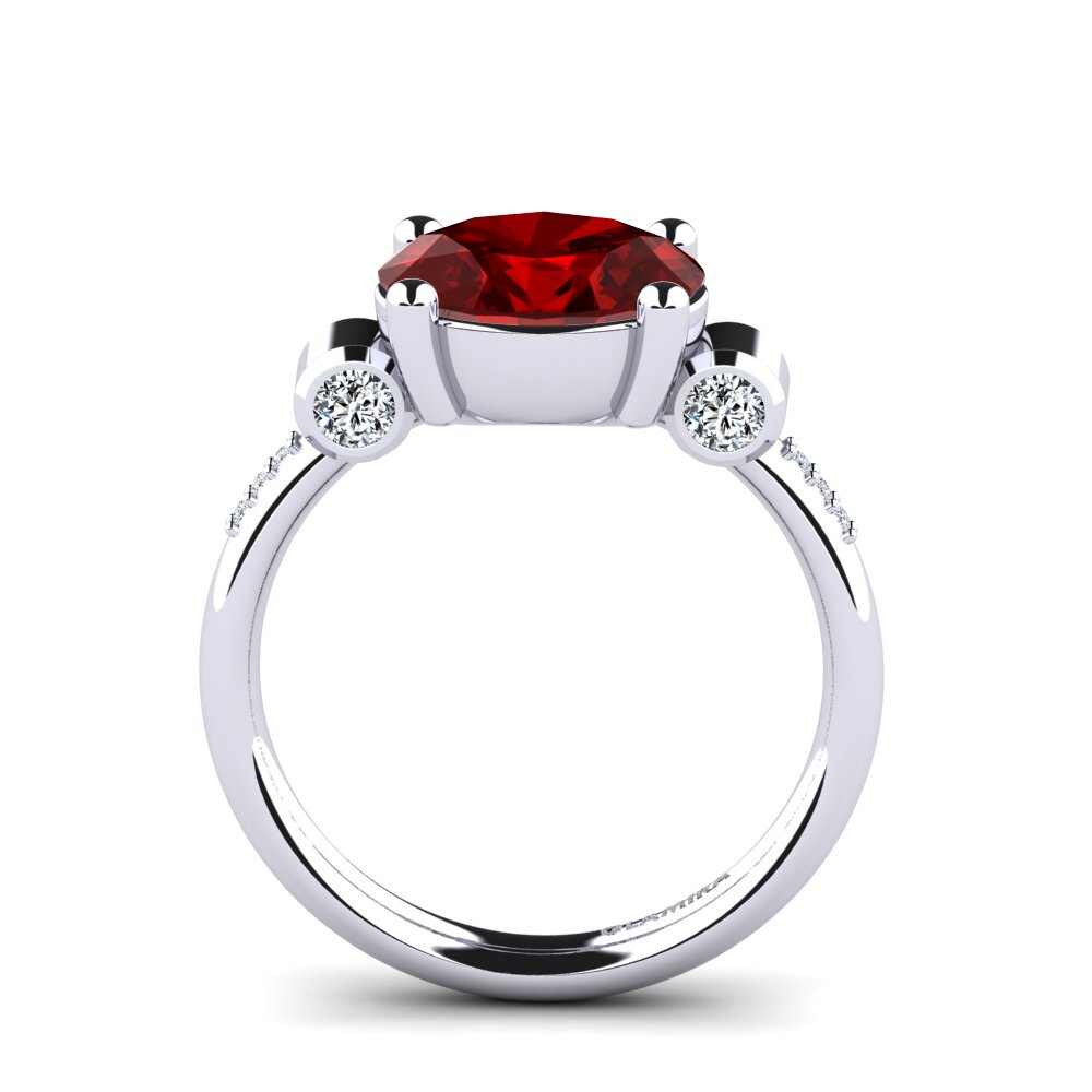 Ruby (Lab Created) Engagement Ring Jolivette