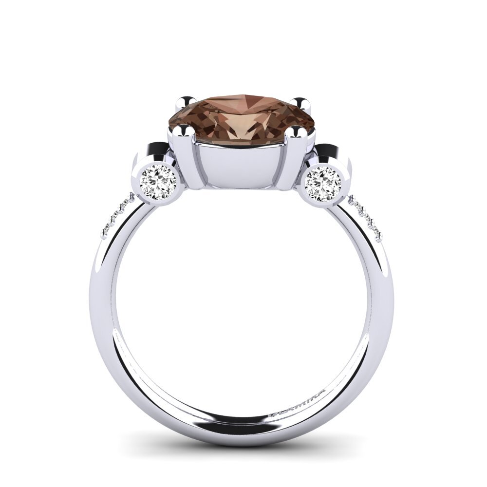 Smoky Quartz Engagement Ring Jolivette