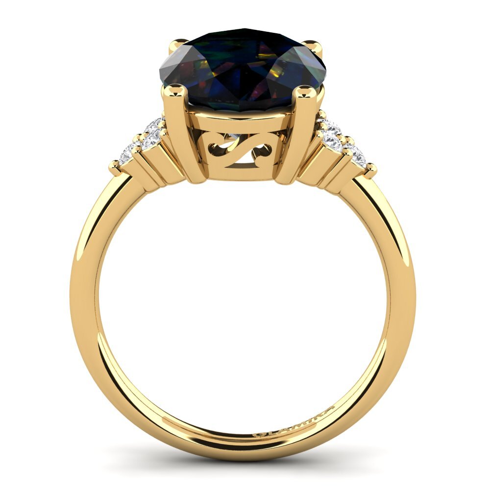 14k Oro Amarillo Anillo Jomairys