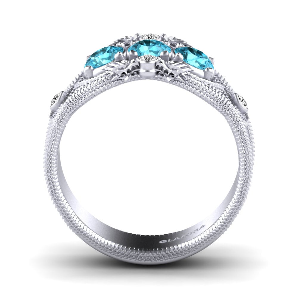 Blue Zircon Engagement Ring Jon