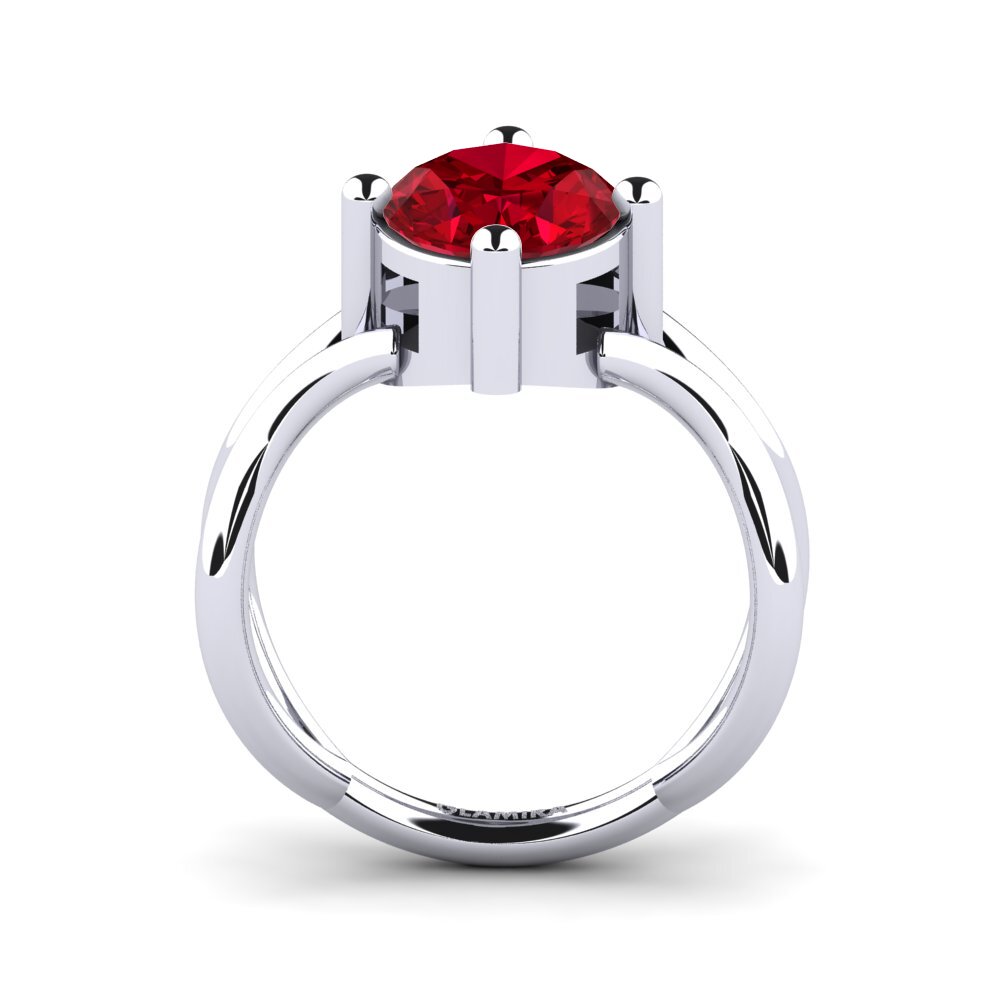 Red Zirconia Engagement Ring Joncie