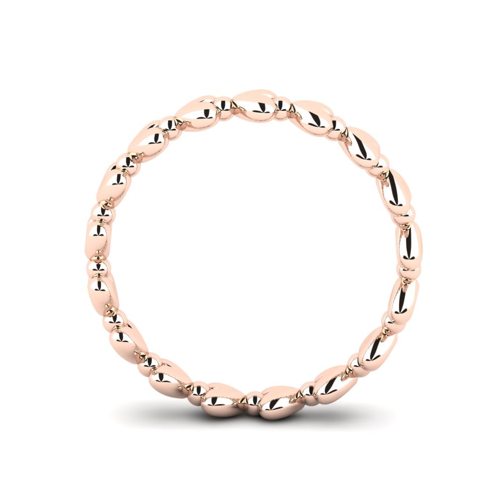 14k Oro Rosa Anillo Jong