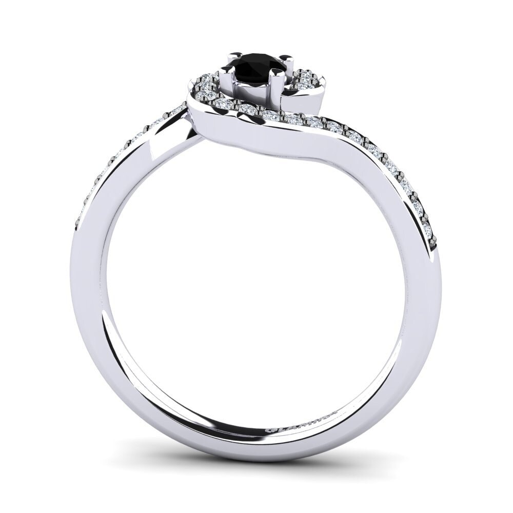 Black Onyx Engagement Ring Jonna 0.16 crt