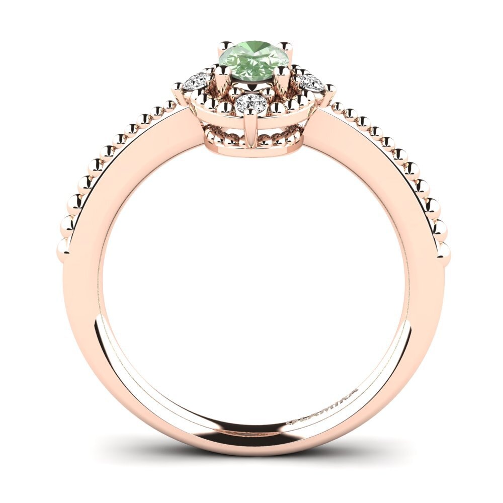 Amatista verde Anillo de compromiso Jonquil