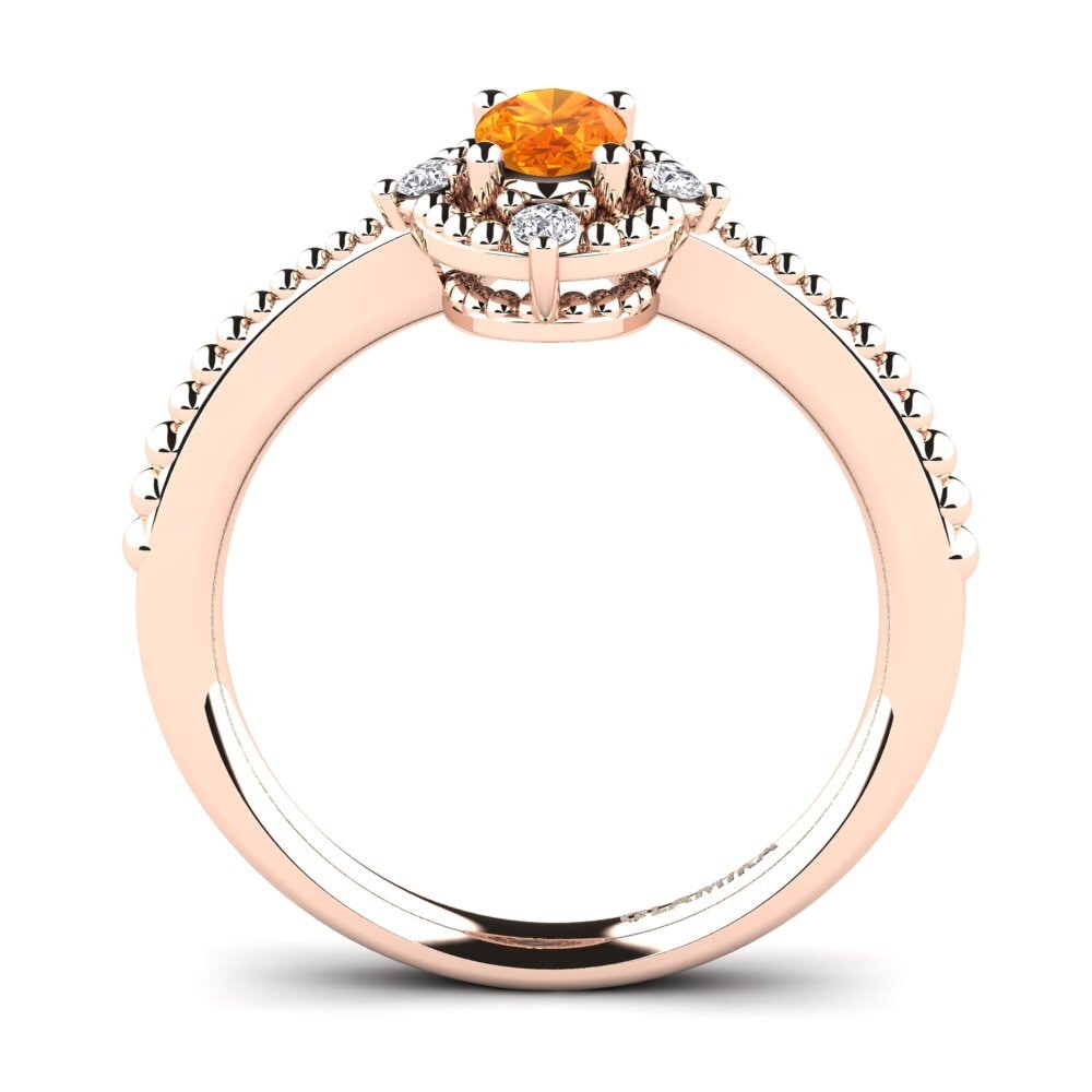 Orange Sapphire Engagement Ring Jonquil