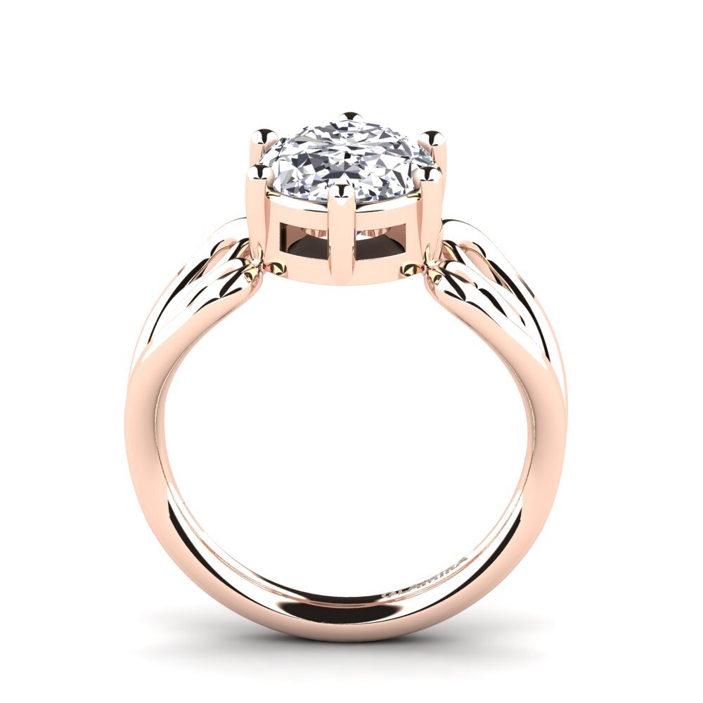 Rotgold 750 Oval Verlobungsringe Joshika