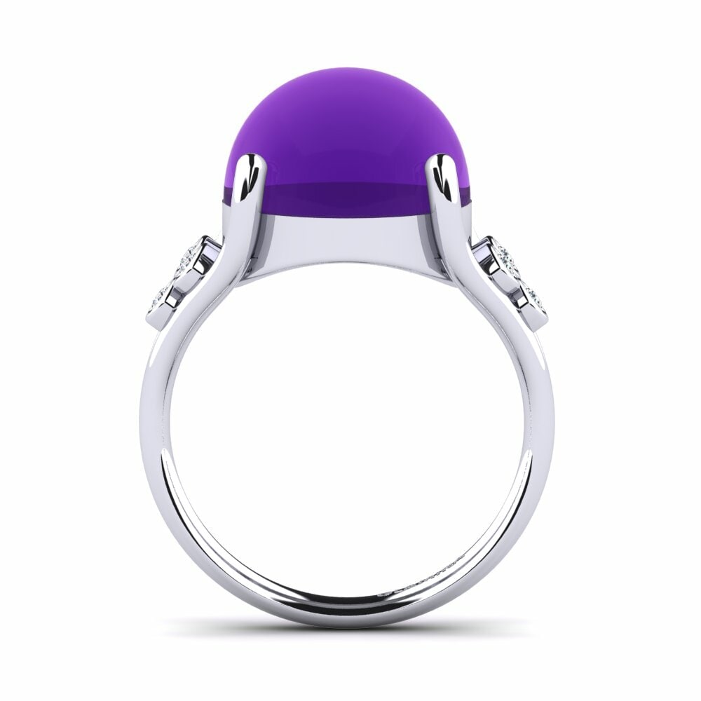 Améthyste Cabochon Bague Kahlia