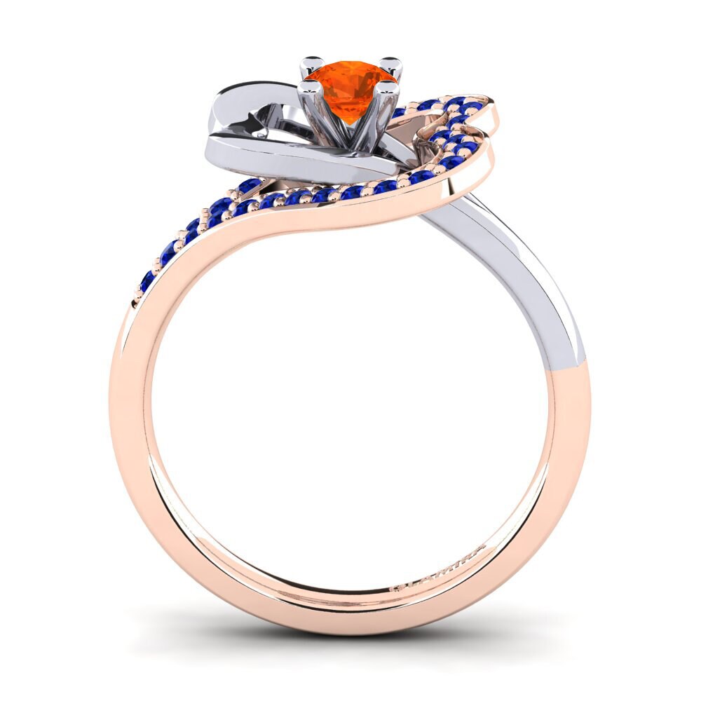 14ct Rose / White Gold Fire-Opal Engagement Ring Kailyn 0.25 crt