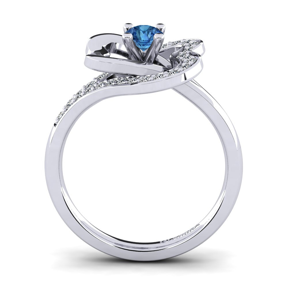Circonita Azul Oscuro Anillo de compromiso Kailyn 0.25 crt