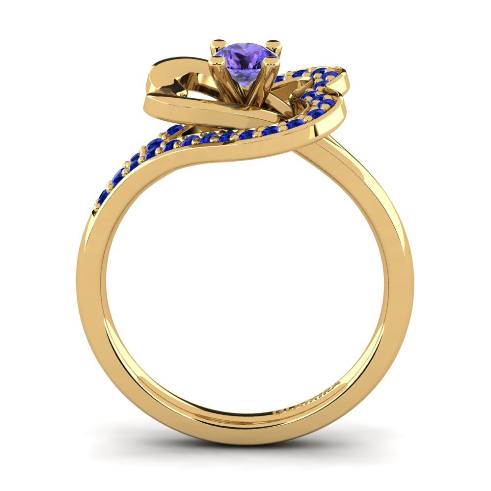 14ct Yellow Gold Tanzanite Engagement Ring Kailyn 0.25 crt