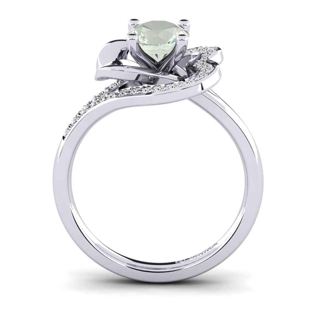Amatista verde Anillo de compromiso Kailyn 0.8 crt
