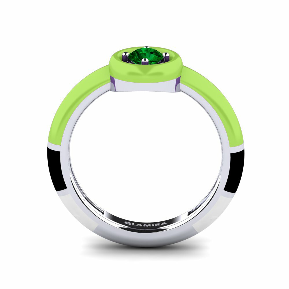 Zircone Vert Bague Kaliga