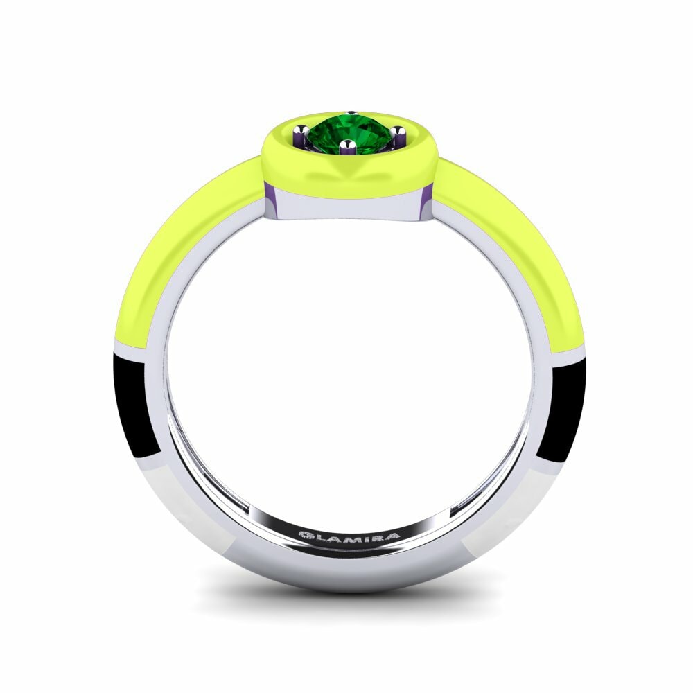 Zircone Vert Bague Kaliga