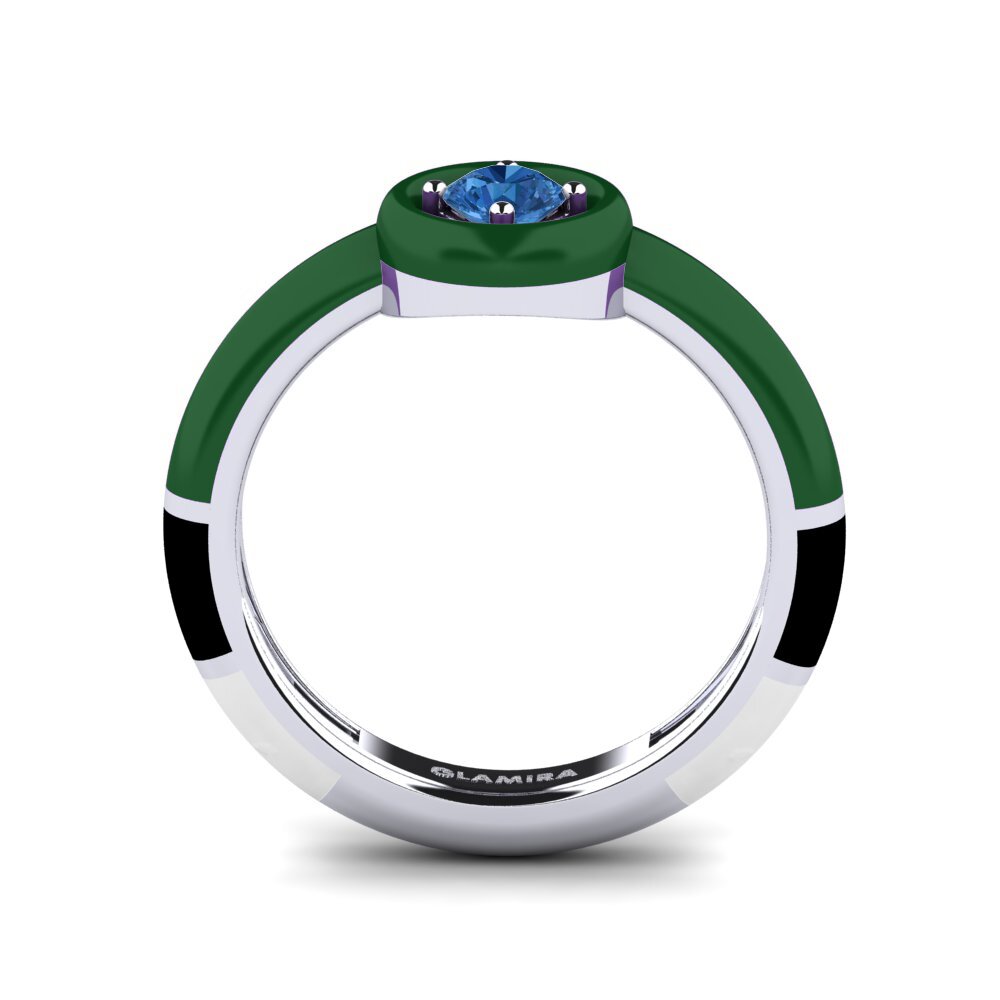 Dunkelblauer Zirkonia Ring Kaliga
