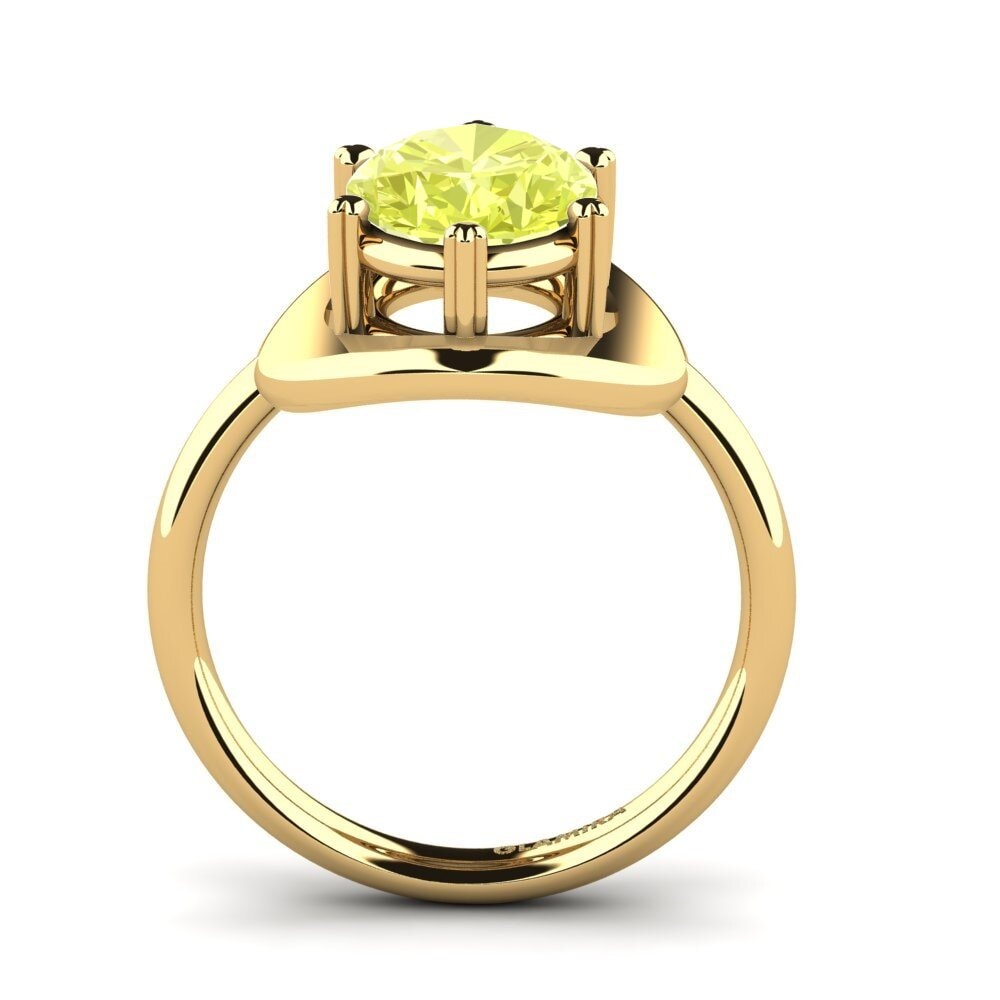 14ct Yellow Gold Lemon Quartz Engagement Ring Kalina