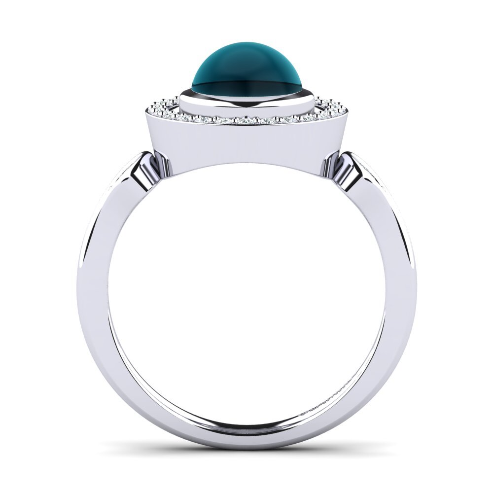 Cabochon London Blue Topaz Ring Kamlyn