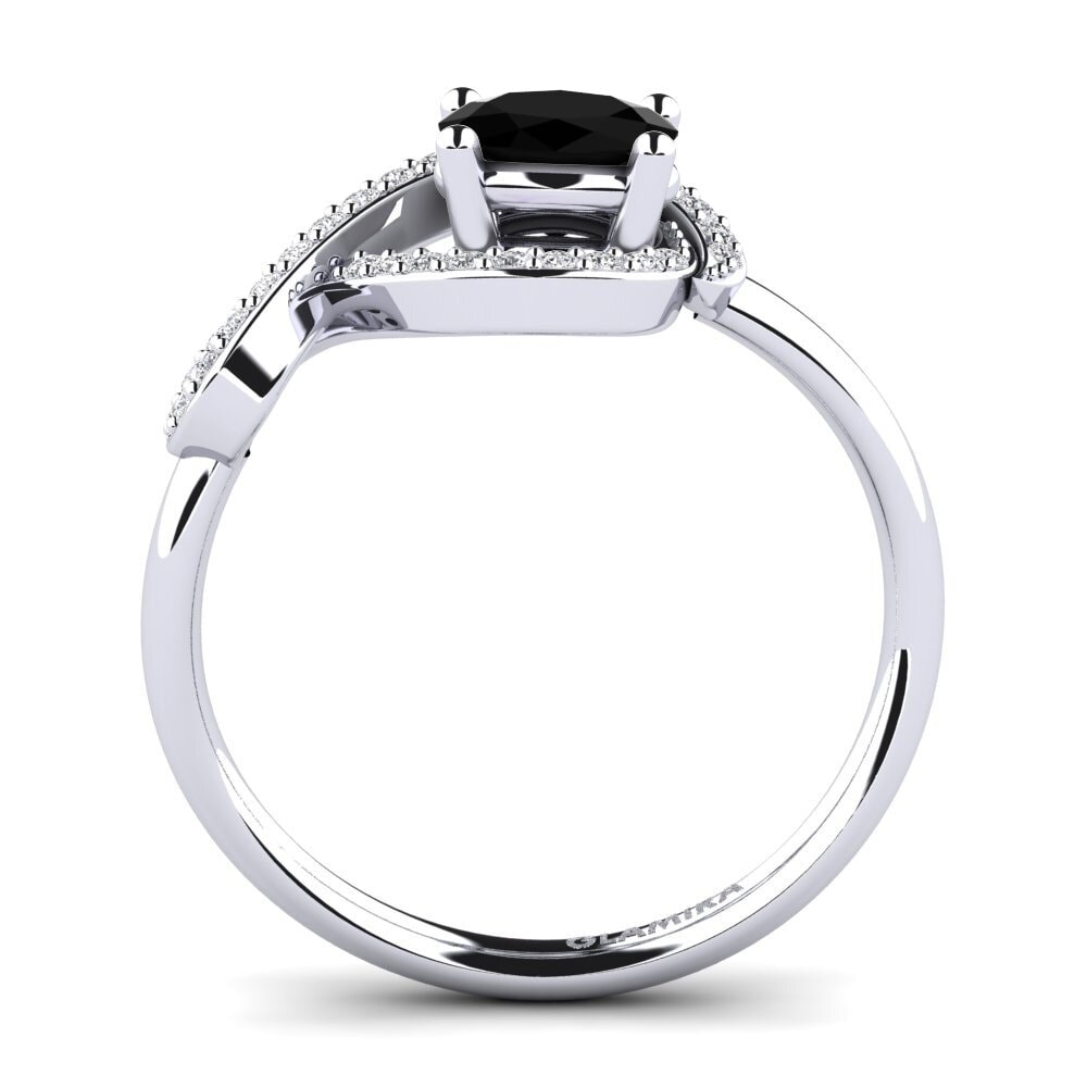 Black Diamond Engagement Ring Kamoran