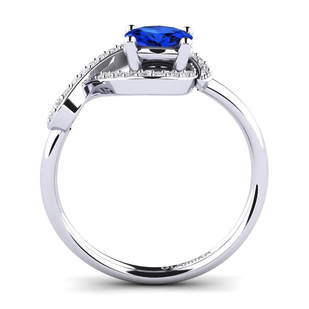Sapphire (Lab Created) Engagement Ring Kamoran