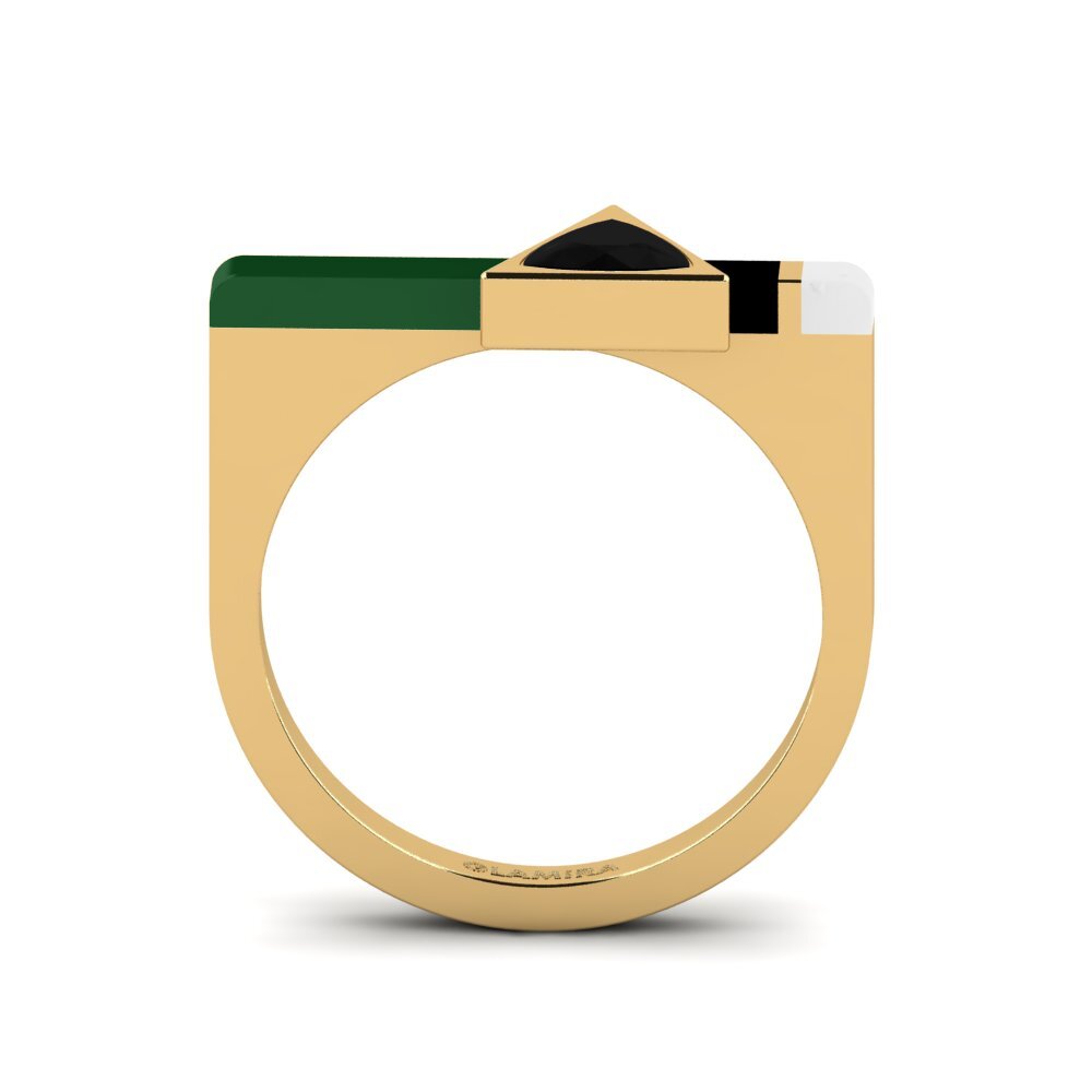Schwarzer Onyx Ring Kaptei