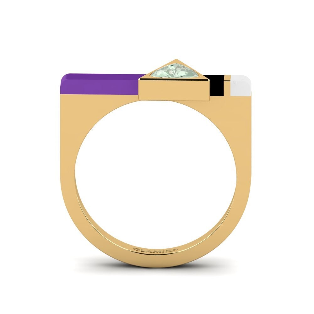 Grüner Amethyst Ring Kaptei
