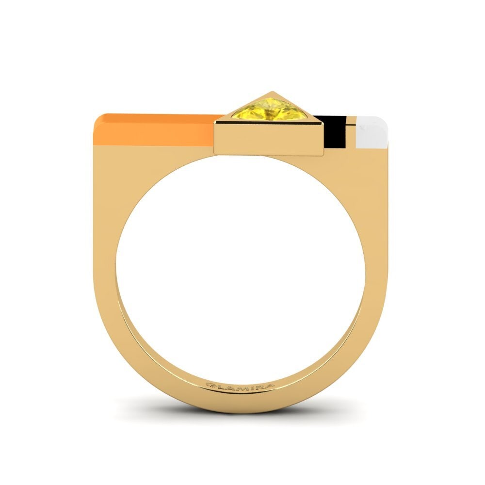 Gelber Saphir Ring Kaptei