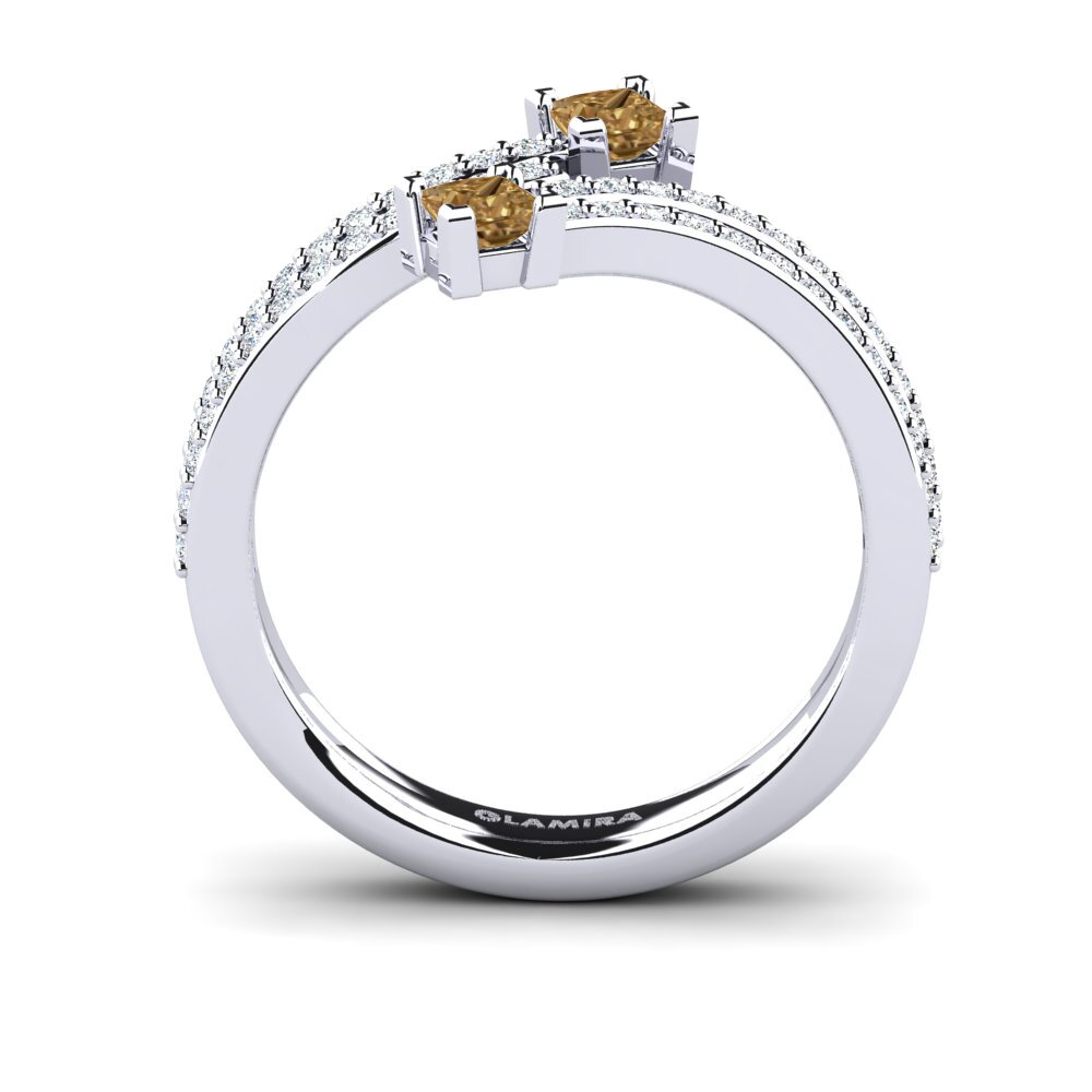 Diamante café Anillo Karenia