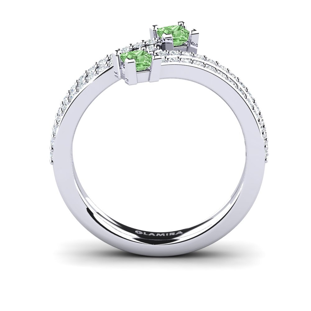Princesa Diamante Verde Anillo Karenia