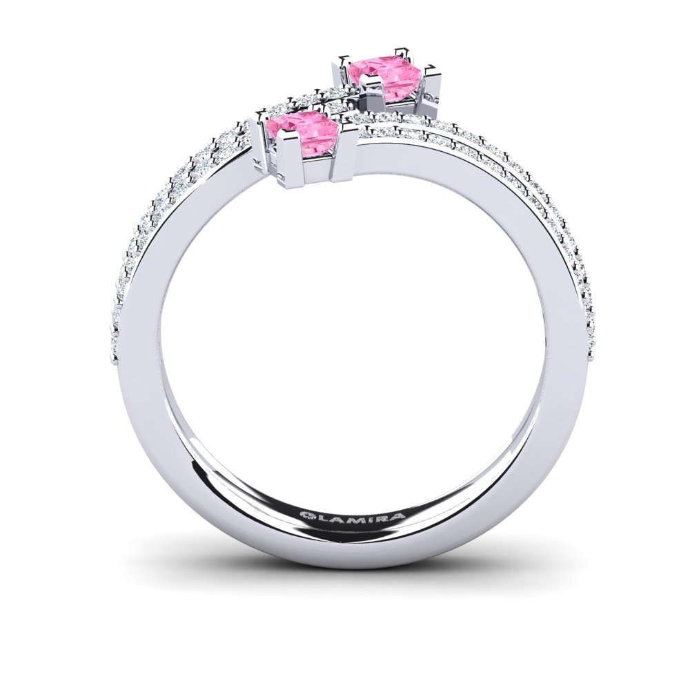 Princesa Zafiro Rosado Anillo Karenia