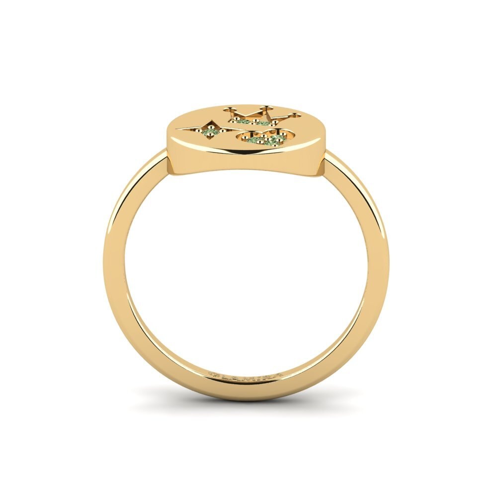 Diamante Verde Anel mindinho Kariera