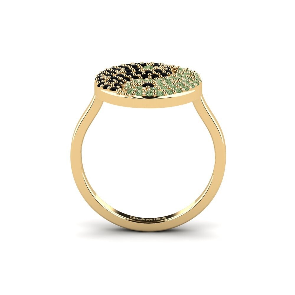 Diamante Verde Anel Kasama